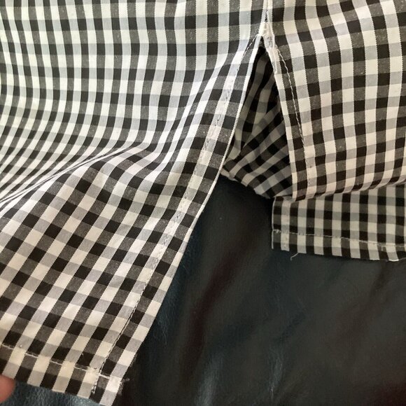 Song Of Style Gingham Top Black White Check Puff Sleeves Boho Cottagecore XL - Picture 7 of 10
